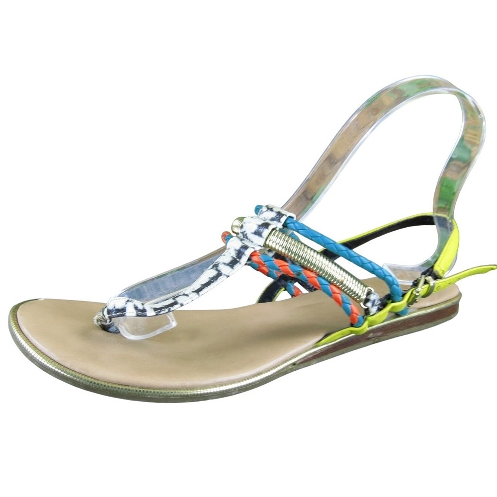 Aldo Women Adjustable Strap Thong Multicolor Synthetic Sz 8 Medium Used 2025